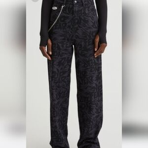 H&M X No Fear Wide Leg Jeans 6 Black